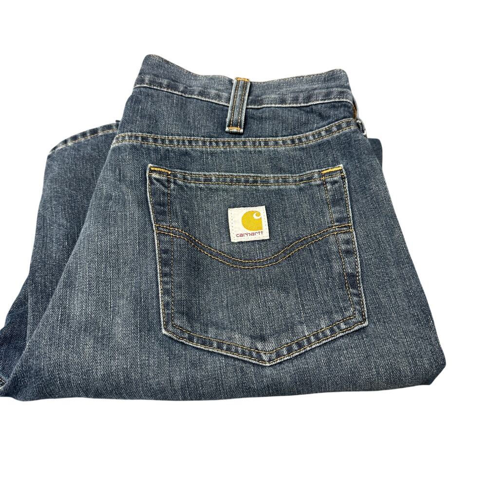 Carhartt Jeans Mens 34x32 (35x32 ACTUAL) Holter Relaxed‎ Fit Blue Denim